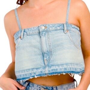 Zara denim top NWT
